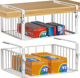 AmonHouseware cesto debajo de estantería para organizar utensilios y especias.