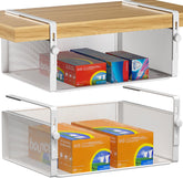 AmonHouseware organizador de cesta bajo estante con ajuste seguro