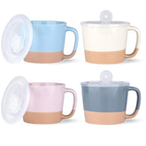 AmorArc cuencos de sopa 24 oz con tapas grandes y asas ergonómicas para servir