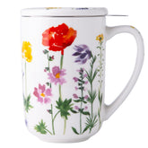 AmorArc: taza de cerámica con infusor y tapa para té de hojas sueltas