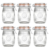 Amzcku jarras boca-ancha de 32oz para almacenamiento visible en despensa