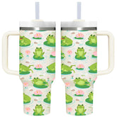 AMZUShome Rana Tumbler 40oz con mango, mantiene bebidas frías por horas.