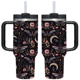 AMZUShome vaso térmico gotico con mariposa, ideal para llevar al trabajo