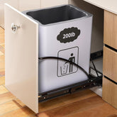 ANASTA basurero deslizante de 50qt para bajo armario, ahorro de espacio.