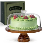 ANBOXIT base para tarta con tapa de acrílico, ideal para exhibir pasteles con elegancia.
