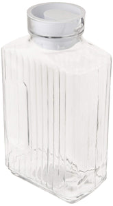 Jarra Anchor Hocking Bistro en vidrio claro, ideal para ver contenido y cantidad.