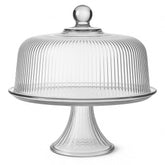 Anchor Hocking Monaco bandeja torta cristal, presentación elegante para pasteles.