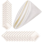 Aneco servilletas satin marfil cuadradas 20x20 para decoración elegante en eventos.