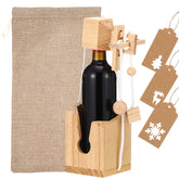 Anglechic rompecabezas para botella en madera: almacenamiento práctico y diversión