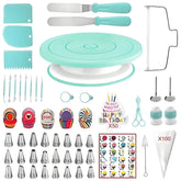 ANSLYQA torno para pasteles de 11 pulgadas verde, estable para decoraciones precisas.