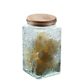Tarro de vidrio ANSQU con tapa de bambú para conservar café y alimentos frescos.