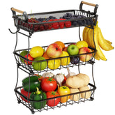 ANTOPY bandeja 3 niveles para ordenar frutas y verduras en la encimera