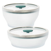 Anyday recipientes de vidro para microondas con tapas de cristal, ideales para recalentar