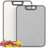 ANYZONE tabla de cortar con cara de acero inoxidable 18/8 para carnes crudas, higiene segura