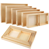Bandejas de madera Aodaer rectangulares para servir aperitivos con estilo.