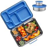 AOHEA bento box de acero inoxidable con exterior seguro para meriendas escolares