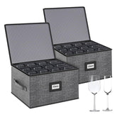 Aokeyee cajas copas duras con divisiones protegen cristal durante mudanza