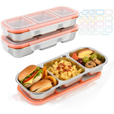 Aomeskoitoy: contenedores snack 2-pack de acero inoxidable, duraderos para meriendas en cualquier lugar
