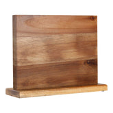 Soporte Aomiesen para cuchillos magnéticos en madera de acacia, organiza con seguridad.