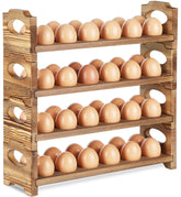 AOOHOOA porta-huevos de madera 4 niveles para organización de encimera