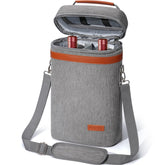 Aoonby bolsa vino doble botella, transporte cómodo para cena o picnic.
