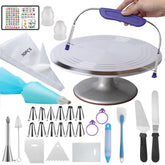 Base giratoria AOSHIDINGSHUO para tortas facilita decoraciones precisas desde cualquier ángulo