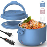 Aotto lonchera eléctrica muestra apertura segura para comidas en movimiento.