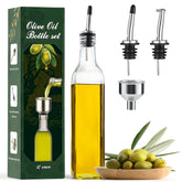 AOZITA botella de aceite de oliva con vidrio claro para uso diario en cocina.