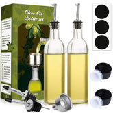 AOZITA botellas de vidrio 500 ml con vertedores para un vertido limpio