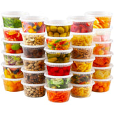 AOZITA contenedores deli 12 oz con tapas herméticas para almacenamiento seguro