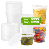 AOZITA contenedores deli 16oz con tapa hermética para llevar comidas.