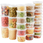 AOZITA contenedores deli 8 oz con tapas herméticas para servir y almacenar