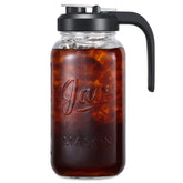 AOZITA Jarra de vidrio 1,9 L con tapa y filtro para bebidas limpias.