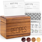 Caja de recetas Apace Living en madera Sapele para 240 tarjetas.
