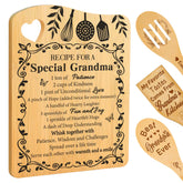 Aremdys tabla de corte de bambú para abuela, conjunto práctico para cocinar.