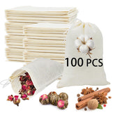 ARKBAODAN bolsas de muselina para especias 3x4 con cordón, ideales para cocinar sin residuos.