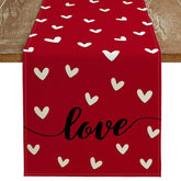 ARKENY corredor de mesa con corazón rojo para cenas románticas