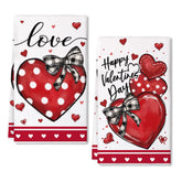 Toallas ARKENY para cocina con San Valentín y corazón rojo, secado rápido.