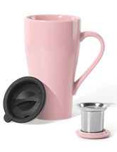 ARRADEN Taza de té con infusor y tapa, perfecta para infusiones caseras.