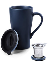ARRADEN taza de té con infusor y dos tapas para infusiones de hojas sueltas.