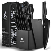 Arrtcy: conjunto de cuchillos con bloque para almacenamiento seguro.