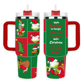 Arsemica vaso térmico navidad 40oz aislado: mantiene bebidas frías o calientes por horas.