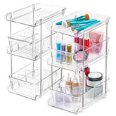 ARSLY organizador bajo lavabo de 3 niveles transparentes para acceso rápido.