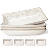 Artena tazones rectangulares para pasta de 25 oz, ideal para cenas elegantes en casa.