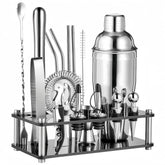 ARTFLY set de coctelería 18 piezas con soporte, ideal para ordenar tu barra en casa