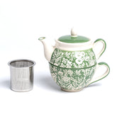 ArtbyHannah set cerámico para una tetera y taza, diseño elegante para té diario.