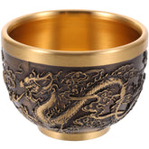ARTIBETTER taza de cobre con patrón dragón, ideal para colección.