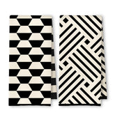ArtisaEura toallas cocina blanco negro, enfoque cocina, secado rápido para platos y manos.
