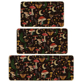 Alfombra Artoid Mode setas negras y mariposas para cocina, protección y estilo diario.