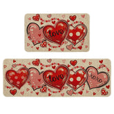 Alfombrilla Artoid Mode con motivo corazón y cuentas, ideal para decorar la cocina.